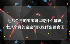 七八个月的宝宝可以吃什么辅食(七八个月的宝宝可以吃什么辅食了)
