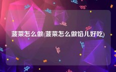 菠菜怎么做(菠菜怎么做馅儿好吃)