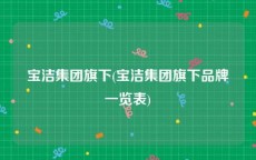 宝洁集团旗下(宝洁集团旗下品牌一览表)