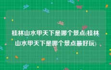 桂林山水甲天下是哪个景点(桂林山水甲天下是哪个景点最好玩)