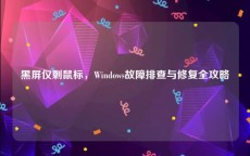 黑屏仅剩鼠标，Windows故障排查与修复全攻略