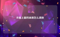 衣服上面的油渍怎么清除