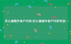 怎么催国外客户付款(怎么催国外客户付款发货)