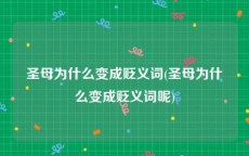 圣母为什么变成贬义词(圣母为什么变成贬义词呢)