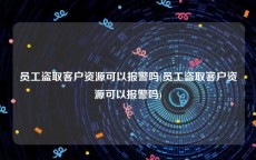 员工盗取客户资源可以报警吗(员工盗取客户资源可以报警吗)