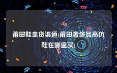 莆田鞋拿货渠道(莆田奢侈品高仿鞋在哪里买)