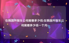 在韩国开娱乐公司需要多少钱(在韩国开娱乐公司需要多少钱一个月)