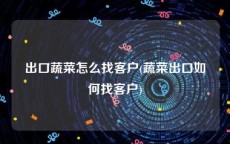 出口蔬菜怎么找客户(蔬菜出口如何找客户)