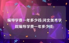 编导学费一年多少钱(河北美术学院编导学费一年多少钱)