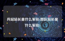 兵站站长是什么军衔(部队站长是什么军衔)