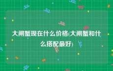 大闸蟹现在什么价格(大闸蟹和什么搭配最好)
