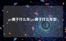 gtr属于什么车(gtr属于什么车型)