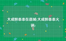大成醉串串在县城(大成醉串串火锅)