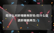 吃什么对肝细胞有好处(吃什么促进肝细胞再生)
