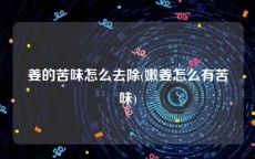 姜的苦味怎么去除(嫩姜怎么有苦味)