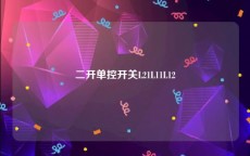 二开单控开关L21L11L12