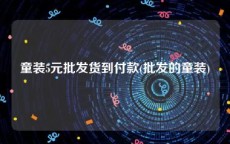 童装5元批发货到付款(批发的童装)