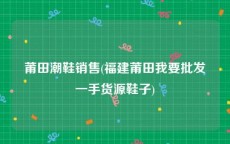 莆田潮鞋销售(福建莆田我要批发一手货源鞋子)