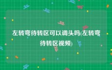 左转弯待转区可以调头吗(左转弯待转区视频)