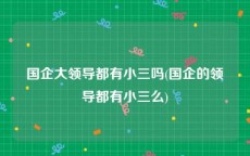国企大领导都有小三吗(国企的领导都有小三么)