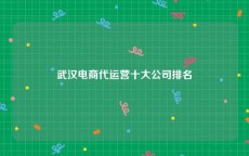 武汉电商代运营十大公司排名