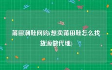 莆田潮鞋网购(想卖莆田鞋怎么找货源做代理)
