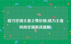格力空调王者之尊价格(格力王者风尚空调拆洗图解)