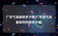 广东气温最低多少度(广东省气温最低的时候多少度)