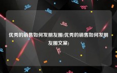 优秀的销售如何发朋友圈(优秀的销售如何发朋友圈文案)