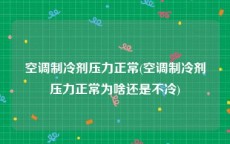 空调制冷剂压力正常(空调制冷剂压力正常为啥还是不冷)