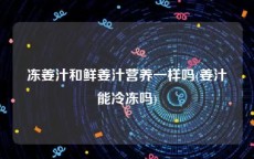 冻姜汁和鲜姜汁营养一样吗(姜汁能冷冻吗)