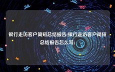银行走访客户简短总结报告(银行走访客户简短总结报告怎么写)