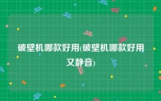 破壁机哪款好用(破壁机哪款好用又静音)