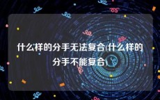 什么样的分手无法复合(什么样的分手不能复合)