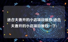 适合夫妻开的小店项目推荐(适合夫妻开的小店项目推荐一下)