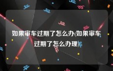 如果审车过期了怎么办(如果审车过期了怎么办理)