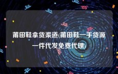 莆田鞋拿货渠道(莆田鞋一手货源一件代发免费代理)