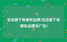 宝洁旗下有哪些品牌(宝洁旗下有哪些品牌及广告)