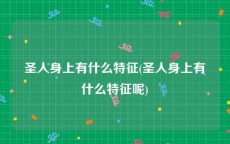 圣人身上有什么特征(圣人身上有什么特征呢)
