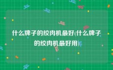 什么牌子的绞肉机最好(什么牌子的绞肉机最好用)