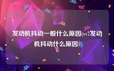 发动机抖动一般什么原因(vv7发动机抖动什么原因)