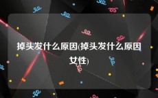 掉头发什么原因(掉头发什么原因女性)