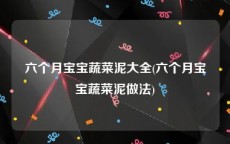 六个月宝宝蔬菜泥大全(六个月宝宝蔬菜泥做法)