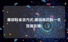 莆田鞋拿货方式(莆田高仿鞋一手货源在哪)