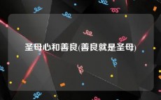 圣母心和善良(善良就是圣母)