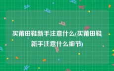 买莆田鞋新手注意什么(买莆田鞋新手注意什么细节)