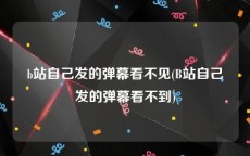 b站自己发的弹幕看不见(B站自己发的弹幕看不到)