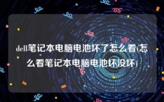 dell笔记本电脑电池坏了怎么看(怎么看笔记本电脑电池坏没坏)