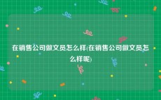 在销售公司做文员怎么样(在销售公司做文员怎么样呢)