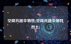 空降兵跳伞牺牲(空降兵跳伞牺牲烈士)